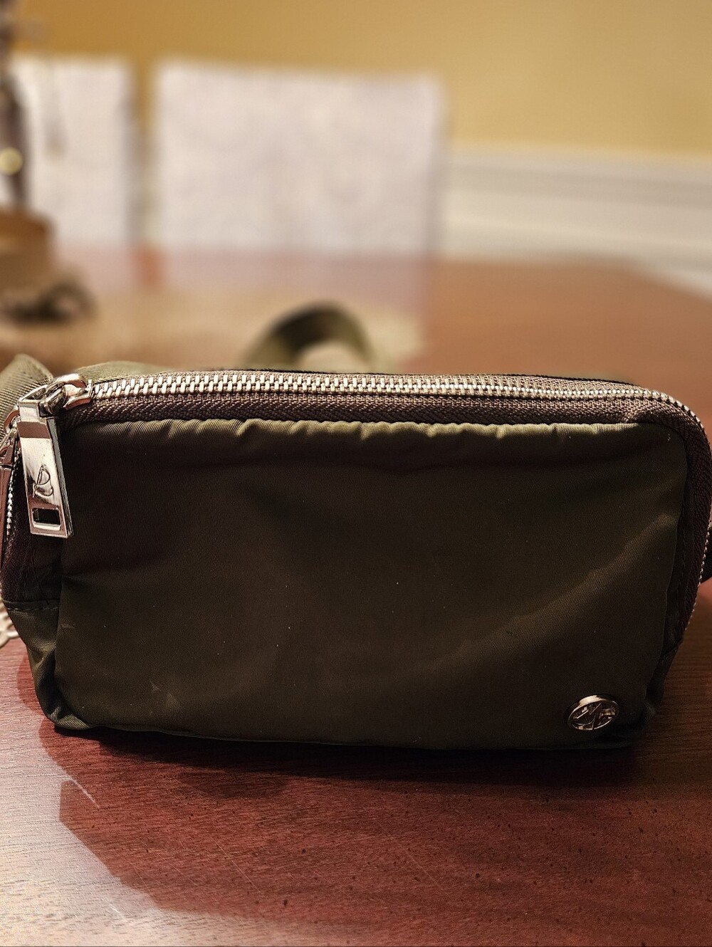 Pander Design Olive Green Everywhere Belt Bag Orange Lining Fanny Pack 1L